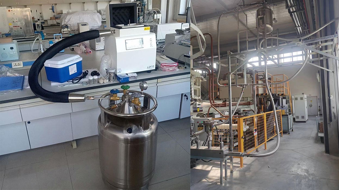 使用自增壓液氮罐輸出 使用自增壓液氮罐輸出